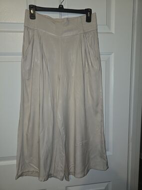 Time and Tru Satin Wide Leg Pants – Beige/Taupe – Size S
